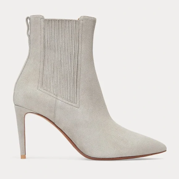 Ralph Lauren Grey Kid Suede Women’s Boots - Size 8.5 - Picture 2 of 6